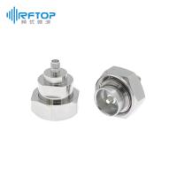 DIN公 转 SMA母 精密低互调转接器|黄铜镀三元合金，DC-6GHz - RAL06D24