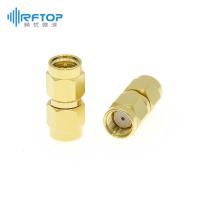 RP-SMA反极性公 转 SMA公 精密射频转接器|黄铜镀金，DC-18GHz