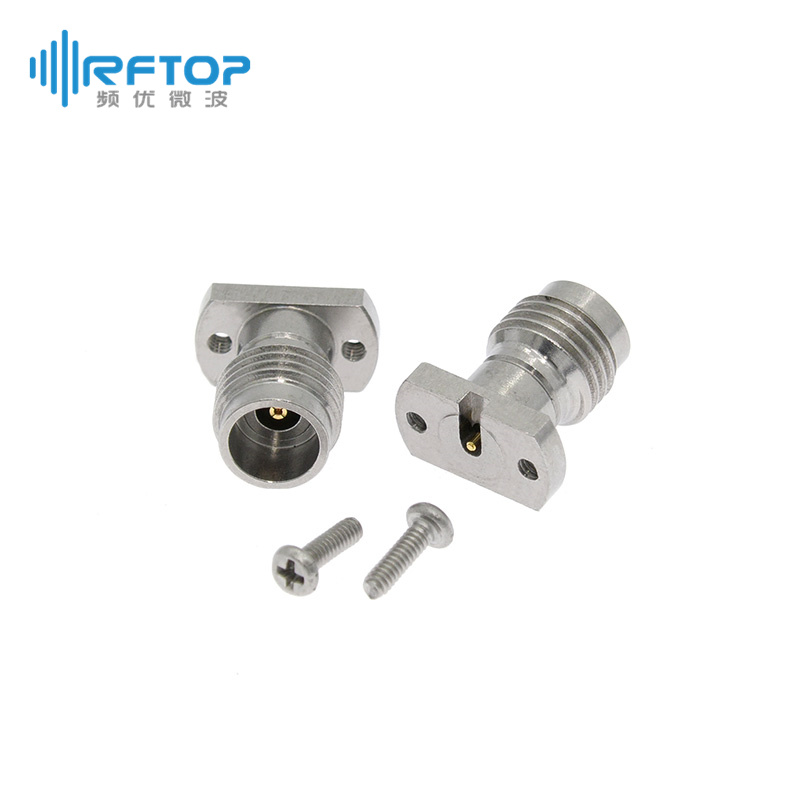 2.4mm母头PCB垂直免焊连接器, DC-50GHz, 微带线