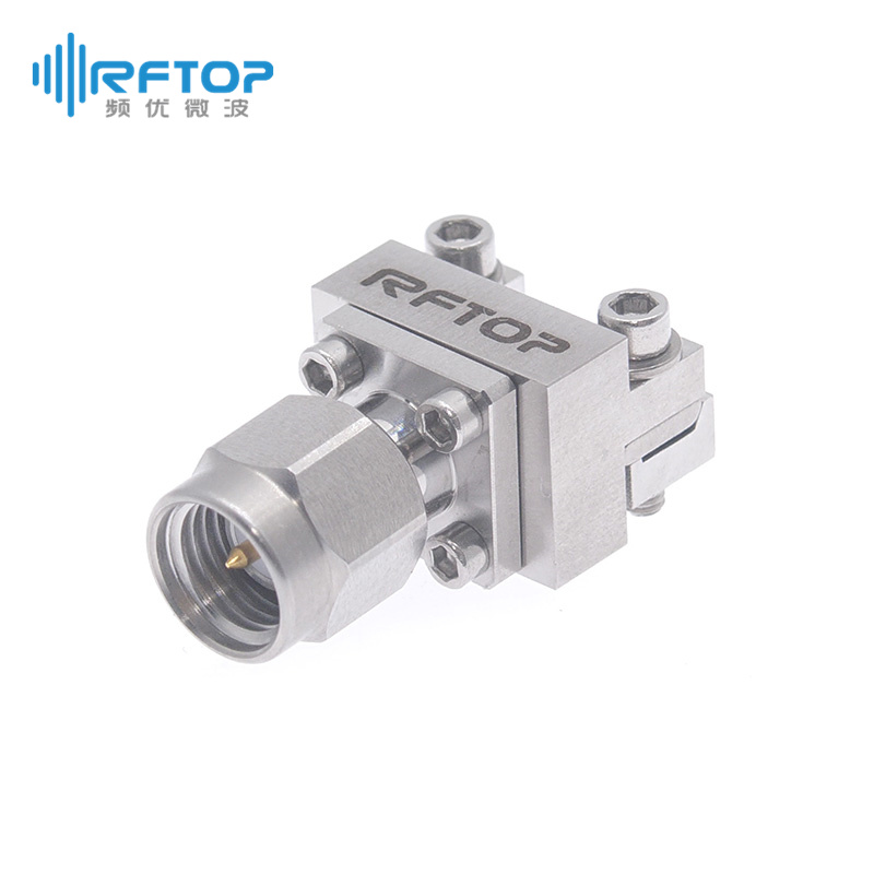 SMA公头PCB End Launch免焊连接器, DC-26.5GHz, 安装孔距9.5mm