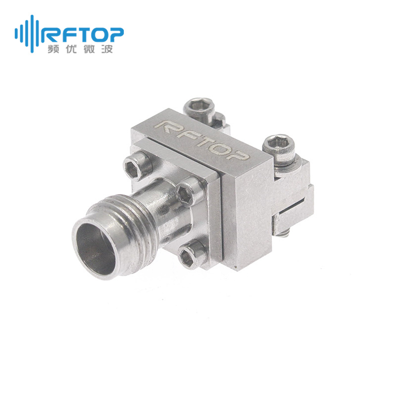 2.4mm母头PCB End Launch免焊连接器, DC-50GHz, 安装孔距9.5mm